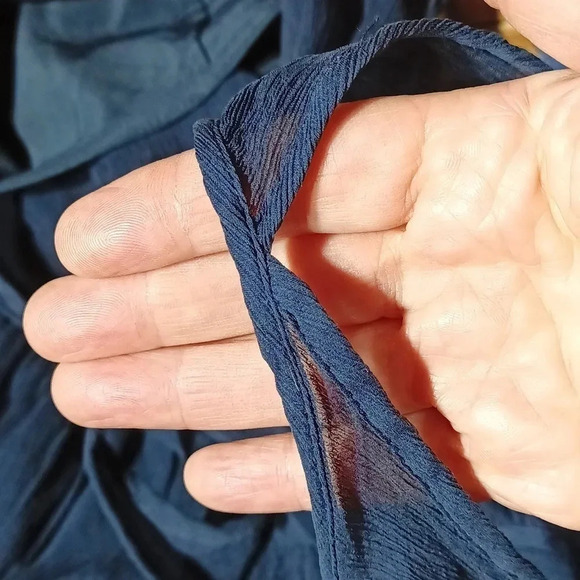 J. Crew silk chiffon crepe fairy  sleveless lined button & zip closure navy 10 - Picture 10 of 10